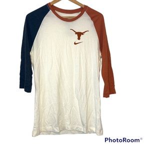 Nike Texas Longhorns Slim Fit Raglan Tee UT Austin